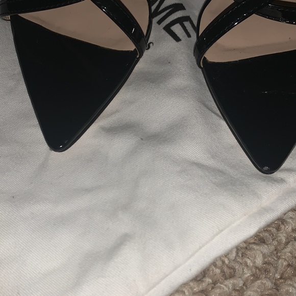 FEMMELA Black patent vegan leather mule. - Picture 8 of 10